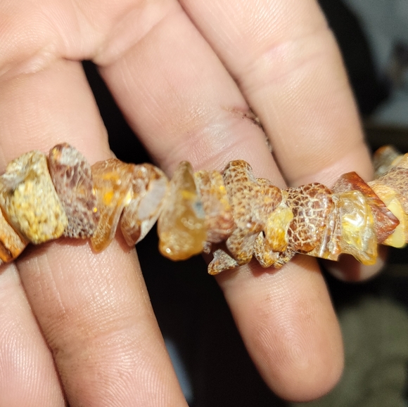 Baltic amber dog cat pet collar leather handmade - Picture 8 of 8